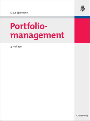 cover image of Portfoliomanagement